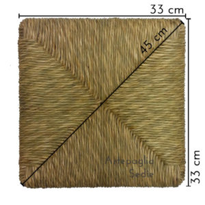 Ricambio sedile 33 x 33 cm in paglia di palude