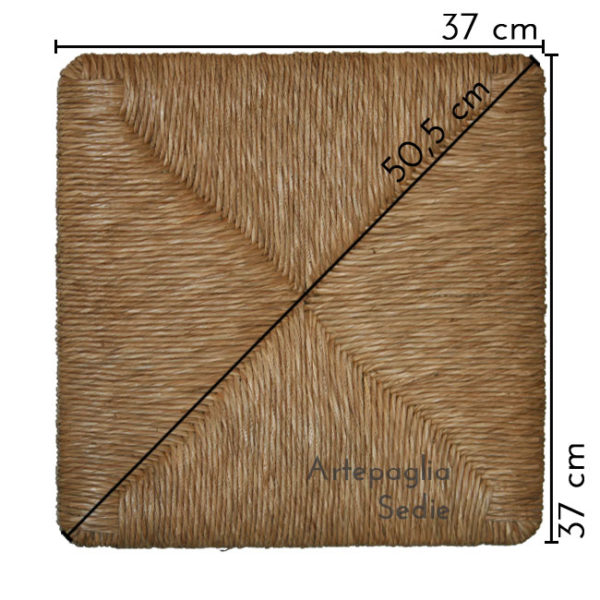 Ricambio sedile 37x37 cm in erba di palude